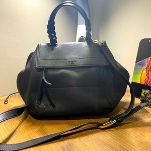 Tori Burch pebbled leather satchel